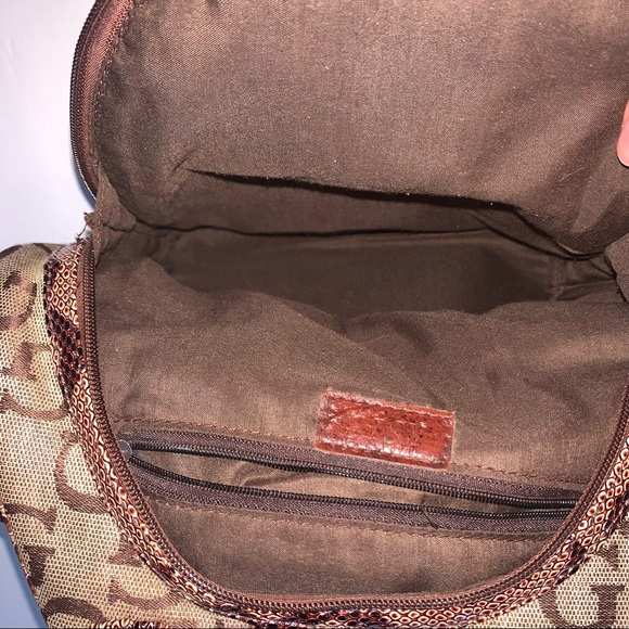 Guess mini snake skin patterned brand name logo backpack - Picture 7 of 16